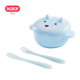 婴儿硅胶防摔辅食吸盘碗勺宝宝学吃饭训练专用餐具套装 儿童