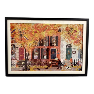 Galison邻里之秋拼图相框68.6*50.8实木铝合金空框升级防潮画框