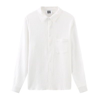 现代舞外穿褶皱多色衬衫谢欣同款