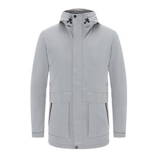 Navigare意大利小帆船冬季白鸭绒羽绒服男新款保暖中长款连帽外套