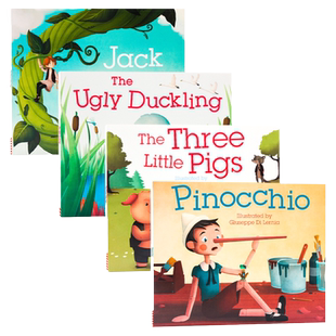 DK睡前经典童话故事3册 英文原版绘本 Ugly Duckling/The Three Little Pigs/Jack and the Beanstalk 丑小鸭幼儿启蒙早教绘本