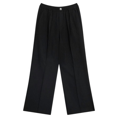 GLOBAL WORK 休闲裤女2025冬季新款日系松紧弹力腰直筒裤580794