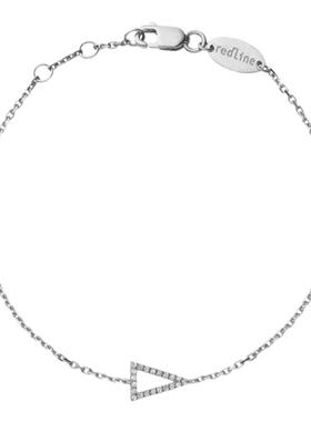 RedLine红绳Peak全链镶钻三角手链18K金扣潮流新款单品