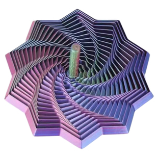 3D打印儿童益智玩具视错觉折叠多边形萝卜塔解压螺旋立体桌面摆件