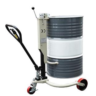 杭州手动叉车液压油桶搬运车杭叉工具手推圆桶铁桶升高车HCLA