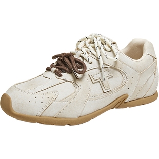 百田森休闲鞋女款2025新款冬季女鞋配阔腿裤的鞋子厚底女款运动鞋