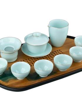 容山堂禅意简约储水整套功夫茶具