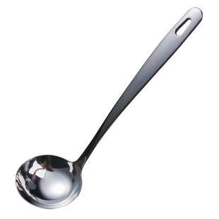加厚不锈钢火锅漏勺家用长柄汤勺厨房大号调羹盛汤匙商用厨具勺子