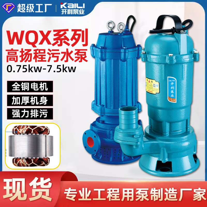 2寸高扬程家用小型排污泵工程口泵高楼220v/380v螺纹污水泵用潜水