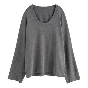 徐大脸吖定制 舒适度up软糯垂感针织衫春松弛感V领长袖T恤上衣女