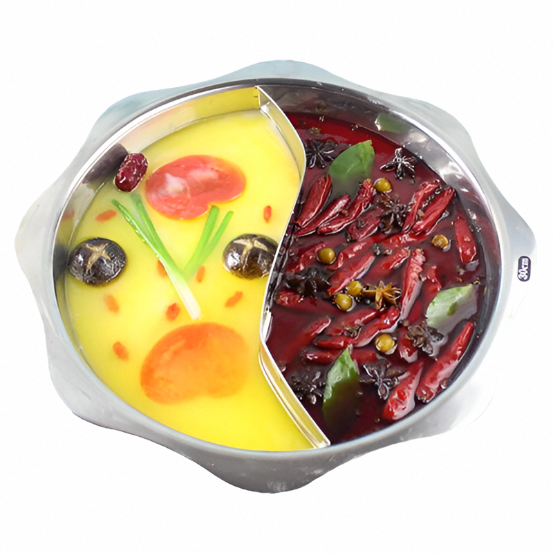 火锅模型食品仿真假菜样品定做三鲜鸳鸯锅麻辣锅展示道具摄影装饰