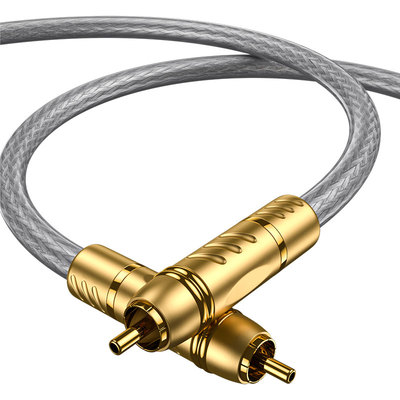 moveon双莲花RCA线进口4N纯银