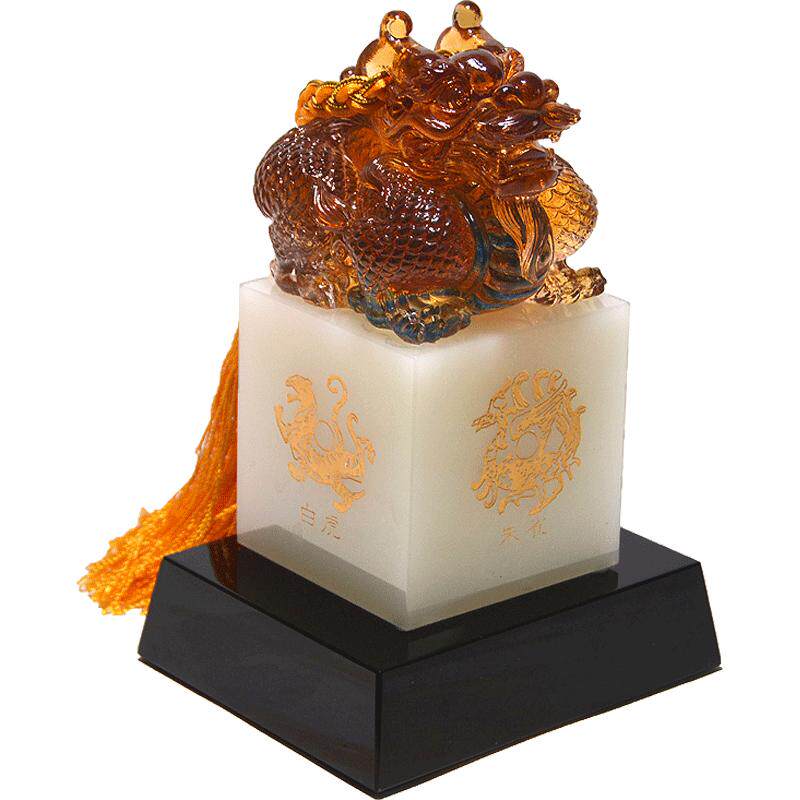 生日礼物琉璃玉玺桌面摆件