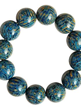 非遗大漆手串螺钿蓝20mm