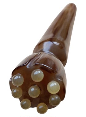 天然白水牛角莲蓬刮痧按摩板
