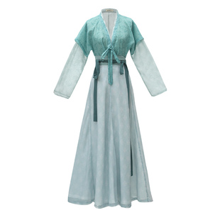 龟兹故梦 烟袅袅 花朝记汉服原创唐背子对襟衫八破四米摆交窬裙女