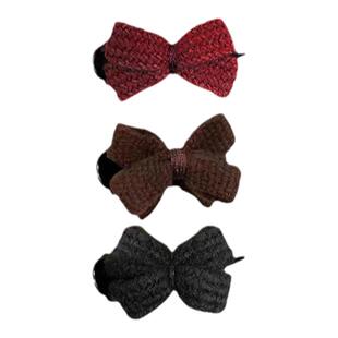 盘发器丸子头神器爪夹针织蝴蝶结抓夹女高级感秋冬发夹后脑勺发饰