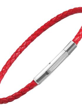 硬金转运珠红绳手链情侣款本命年