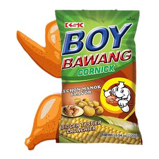 Boy Bawang脆玉米粒多口味大蒜辣芝士膨化零食休闲小吃80g薯片