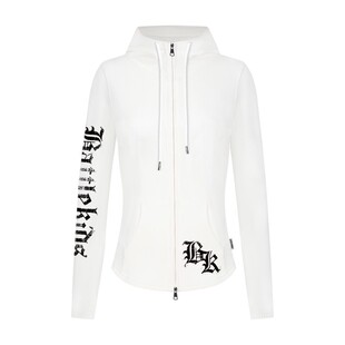 BUFU哥特风显瘦针织衫短款外套秋季美式辣妹修身连帽卫衣