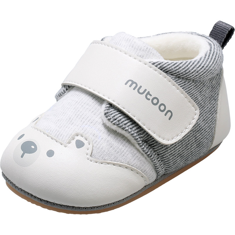 牧童婴儿鞋子2025秋冬新款男童软底6-18个月宝宝棉鞋加绒柔抱鞋女