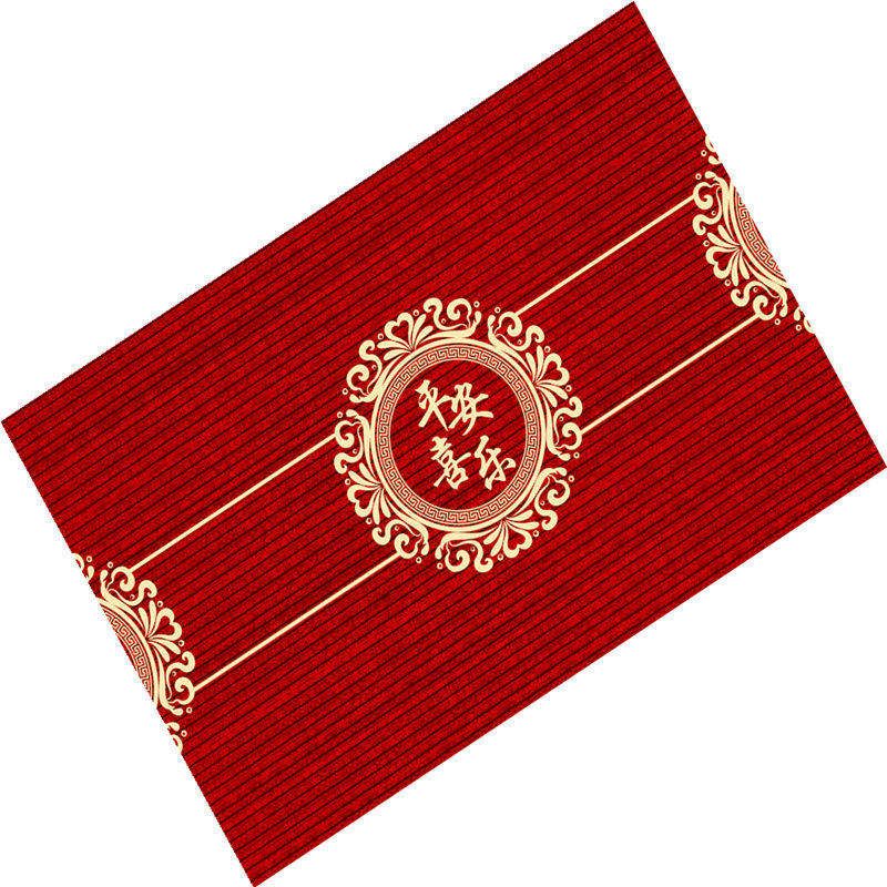 新年家用红色喜庆入户门地垫大门口进门垫玄关客厅卧室门垫脚垫子