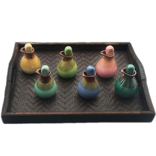 玻璃精油瓶滴管瓶美容院调配精油空瓶子spa泰式陶瓷精油壶闻香瓶