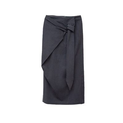 无拘设计感系带不规则半身裙