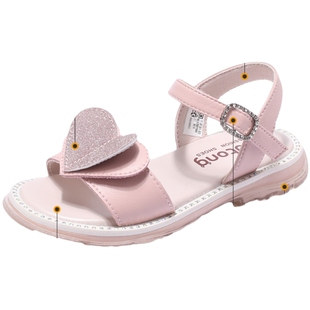 牧童女童凉鞋清仓儿童50元2双夏季官方时尚小公主软底防滑学生鞋