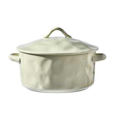 陶瓷双耳带盖家用高级感大号汤碗