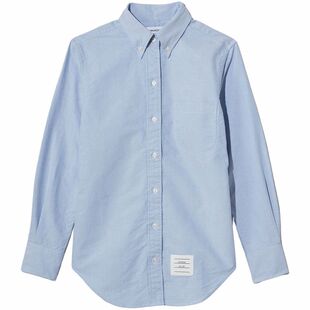 [3期免息]THOM BROWNE 女士经典耐久性牛津布尖领长袖衬衫