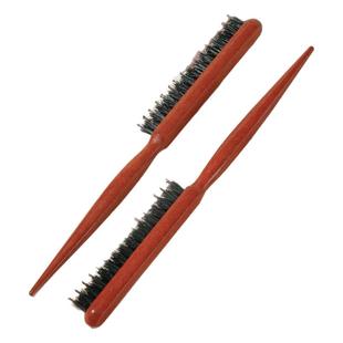 猪鬃毛打毛尖尾梳子蓬松窄齿卷发化妆师专用造型盘发扎头美发马尾