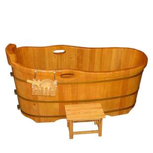 橡木泡澡木桶全身成人家用沐浴桶中式实木浴缸老人洗澡木桶沐浴盆