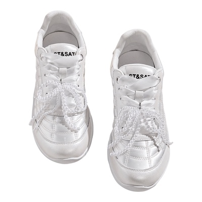 星期六内增高5CM板鞋女春百搭女鞋小白芭蕾厚底爆款德训休闲鞋子