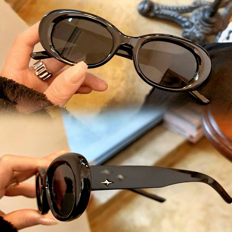 新品 2023新款gm墨镜女高级感椭圆形防晒太阳镜男星星欧美复古眼