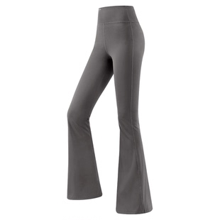 骆驼微喇叭瑜伽裤女款秋冬黑色高腰显瘦防晒外穿棕色修身休闲长裤