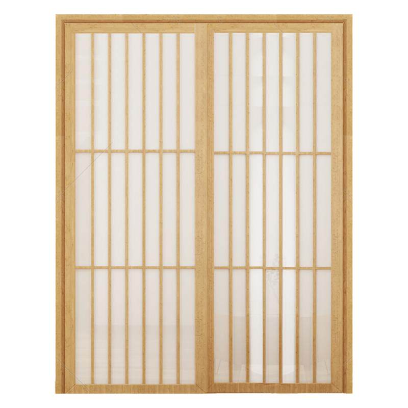 定制日式卧室实木樟子推拉门