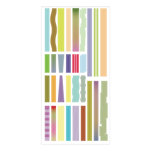 韩国analogue keeper彩色形状PET透明手帐贴纸素材装饰重点标记贴