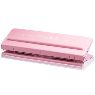 可得优六孔打孔机6孔打孔器A5/A6/A7六孔活页纸打洞B5九孔活页本打眼机奇葩A6装订安静书a4横版手账本DIY圆孔