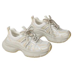 星期六时尚休闲鞋2025新款厚底老爹鞋女款百搭增高休闲运动鞋女鞋