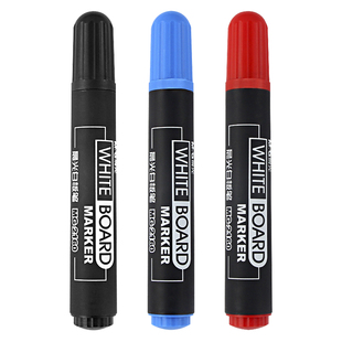 晨光白板笔大容量家用教学教师用儿童写字板画板专用黑色红色水性记号黑板水笔可擦写马克笔易擦玻璃粗头白班