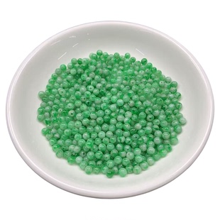 九鱼福珠宝天然缅甸A货绿色小米珠散珠DIY项链 直播链接 私拍无效