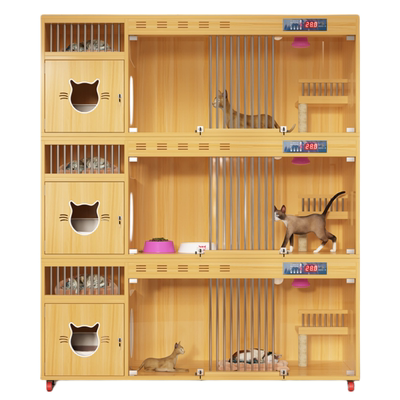移生活实木猫别墅恒温猫柜猫产房