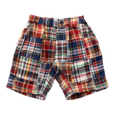 BREEZEsquare儿童短裤夏季格纹短裤休闲舒适纯棉短裤R223195