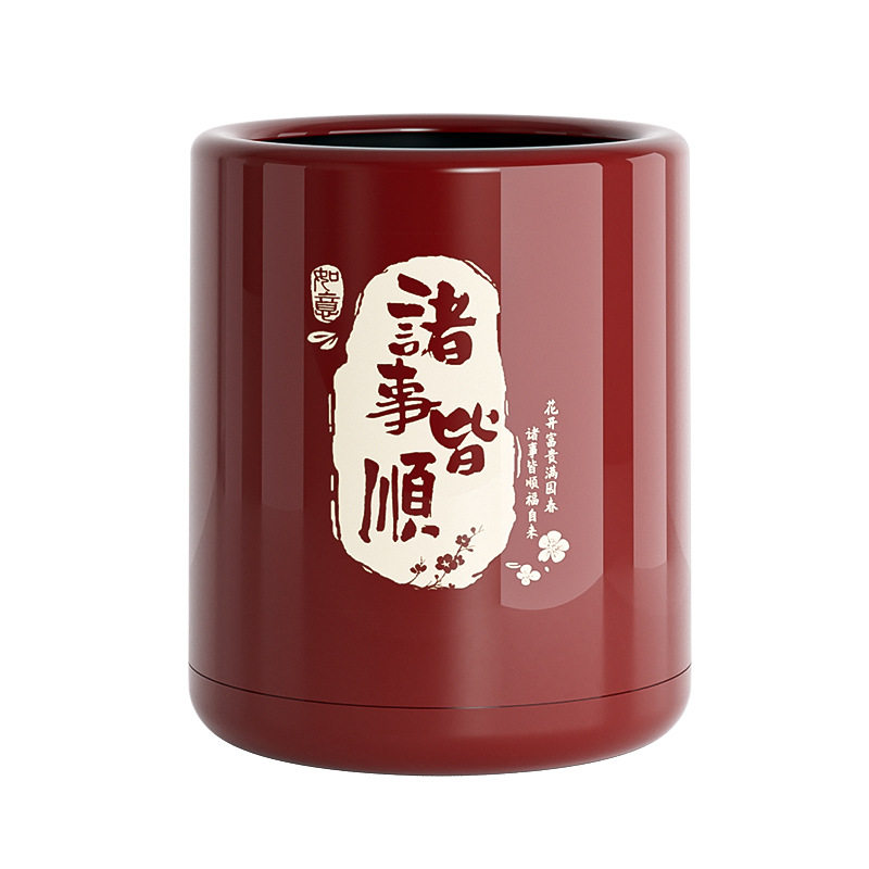 国风复古双筒垃圾桶高颜值大容量收纳桶客厅厨房卫生间加厚纸篓