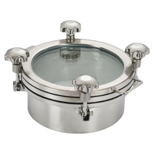 推荐科南 带视镜手孔法兰全玻璃 可视不锈钢视窗盖带灯带刷人孔