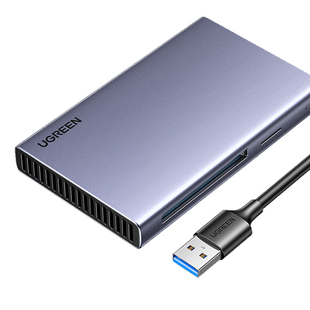 绿联usb3.0高速读卡器五合一多功能转换器sd/cf/tf/ms/m2卡typec手机电脑车载内存通用适用于单反照相机摄影