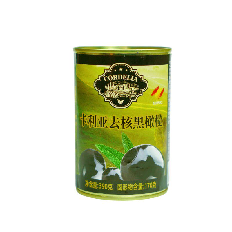 西班牙卡利亚去核黑橄榄390g进口