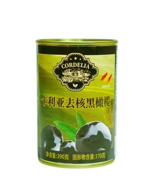 西班牙卡利亚去核黑橄榄390g进口