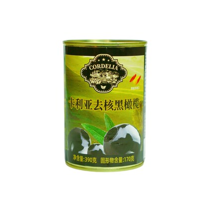 西班牙卡利亚去核黑橄榄390g进口